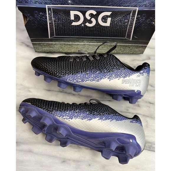 DSG Soccer Cleats Big Kids size 6 Speed Viper Purple Silver - Picture 4 of 13